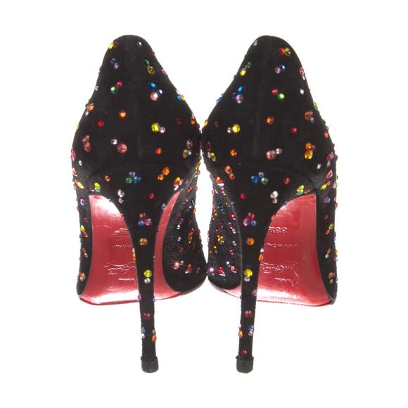 ❤️Christian Louboutin Suede Crystal Pumps❤️ - Picture 4 of 5